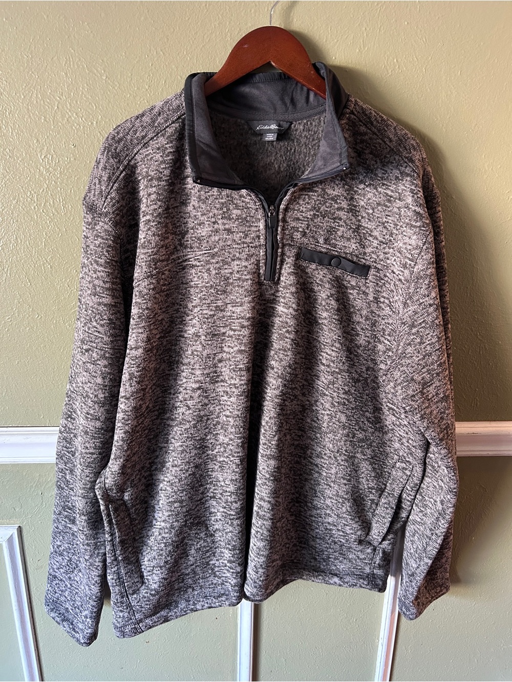 Eddie Bauer Men’s Quarter-Zip Pullover Sweater Fleece Gorpcore Outdoor XXL
